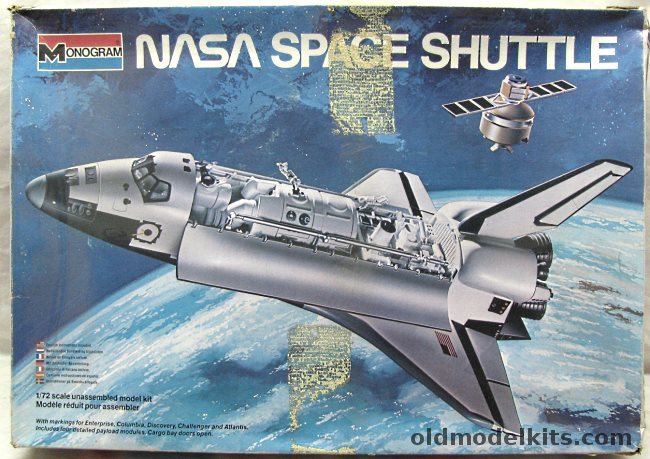 Monogram 1/72 NASA Space Shuttle Challenger / Columbia / Discovery / Enterprise / Atlantis, 5702 plastic model kit